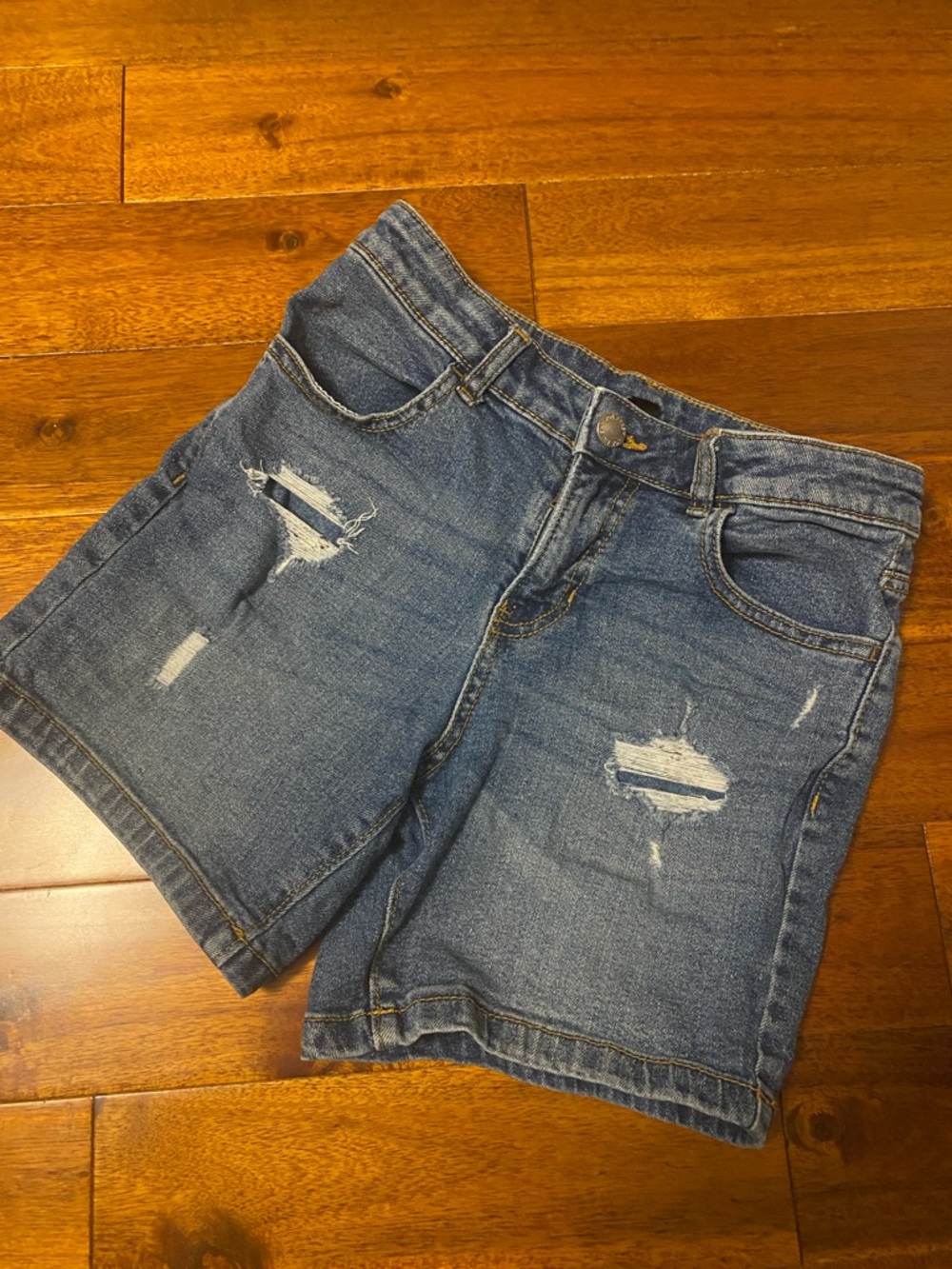 Girl’s Size 12 Joe Fresh Mid Wash Ripped Denim Shorts